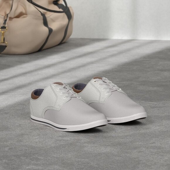 Bruno Marc Men White Sneakers Canvas Synthetic Lace Up Comfortable Casual Shoes - Picture 2 of 7